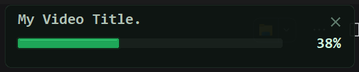 progress bar while downloading